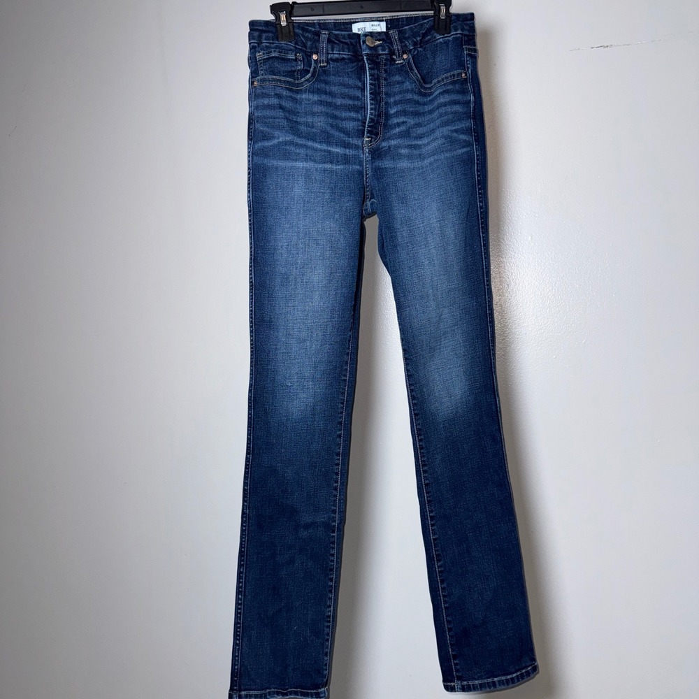 BKE Billie Slim Fit High Rise Straight Leg Jeans Dark Wash 30x34 Stretch